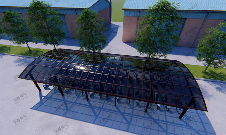 快來看！自行停車棚效果圖新出爐，自行車棚廠家專業(yè)分析