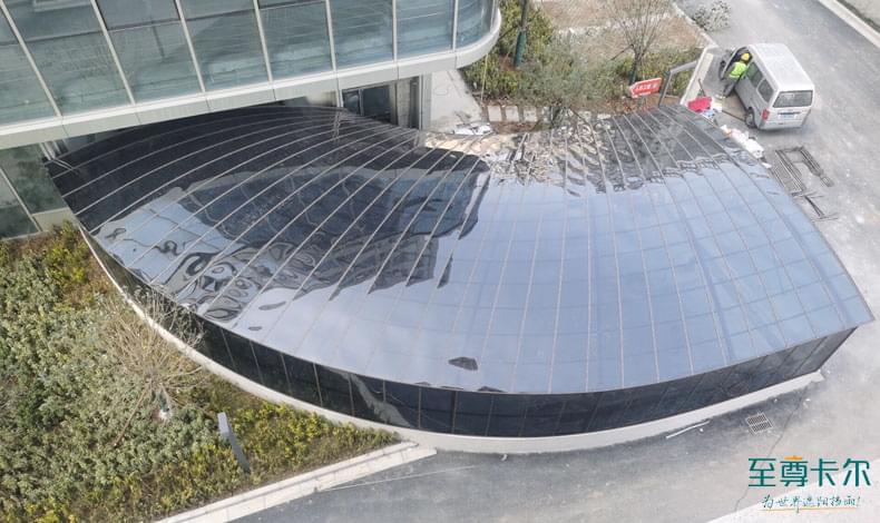 地下車庫入口雨棚效果圖？