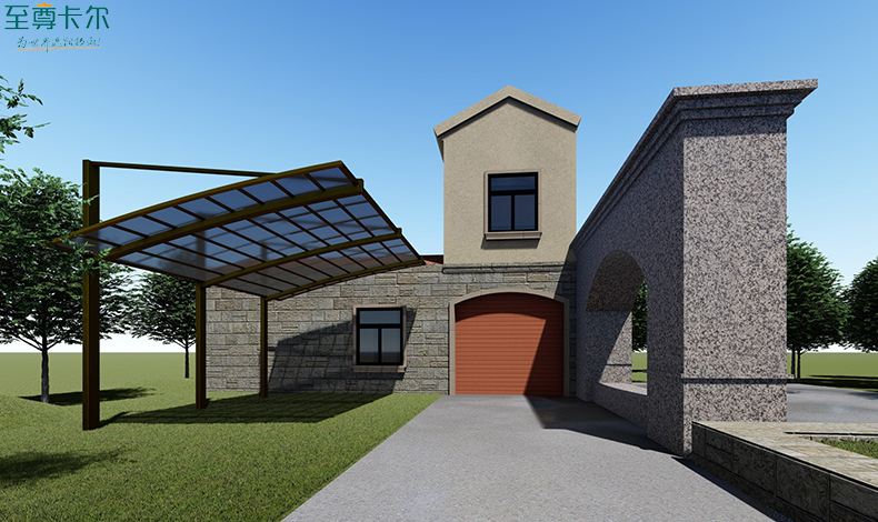 農(nóng)村自家小院車棚圖片？車子不曬太陽(yáng)棚子？